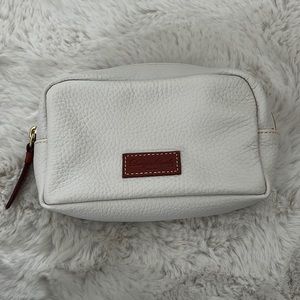 Dooney & Bourke makeup bag white leather